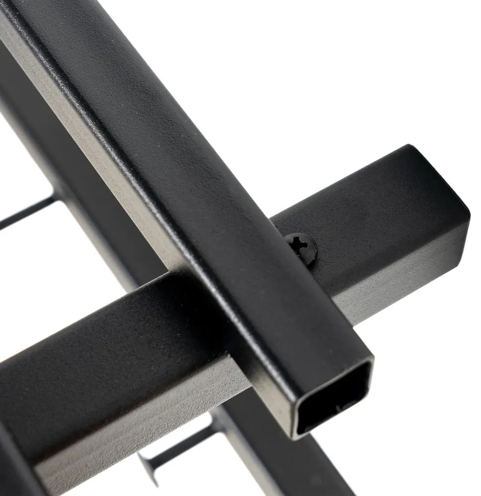 Fekete fém fali fogas polccal 76 cm Marco – Spinder Design