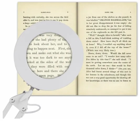 Extol - LED Dimmelhető asztali lámpa nagyítóval LED/8W/5V 2900/4500/7500K fehér