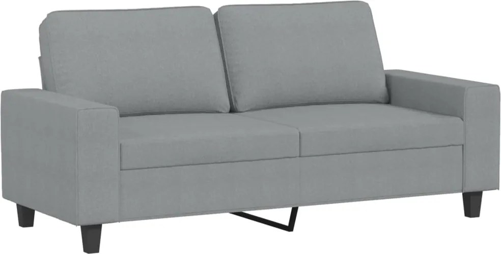 vidaXL kétszemélyes világosszürke szövetkanapé 140 cm