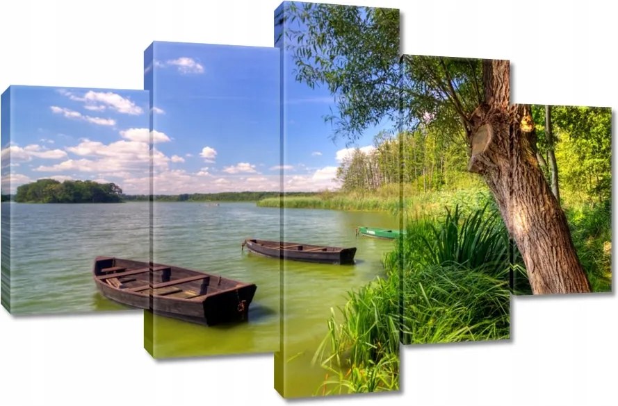 Vászonkép 120x80 Csónak tó Tájkép