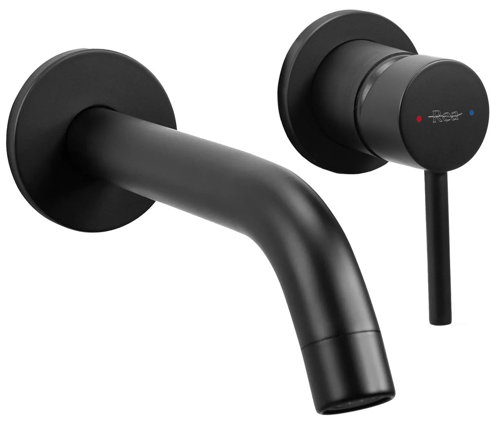 Rea Owen, rejtett mosdócsaptelep + BOX rögzítőrendszer, fekete matt, REA-B5332