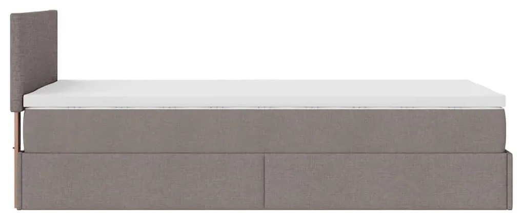 Ottomán ágy matraccal tópszín 90x200 cm anyaggal