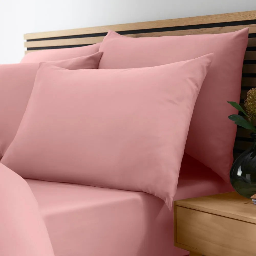 Rózsaszín gumis lepedő 90x190 cm So Soft Non-Iron – Catherine Lansfield