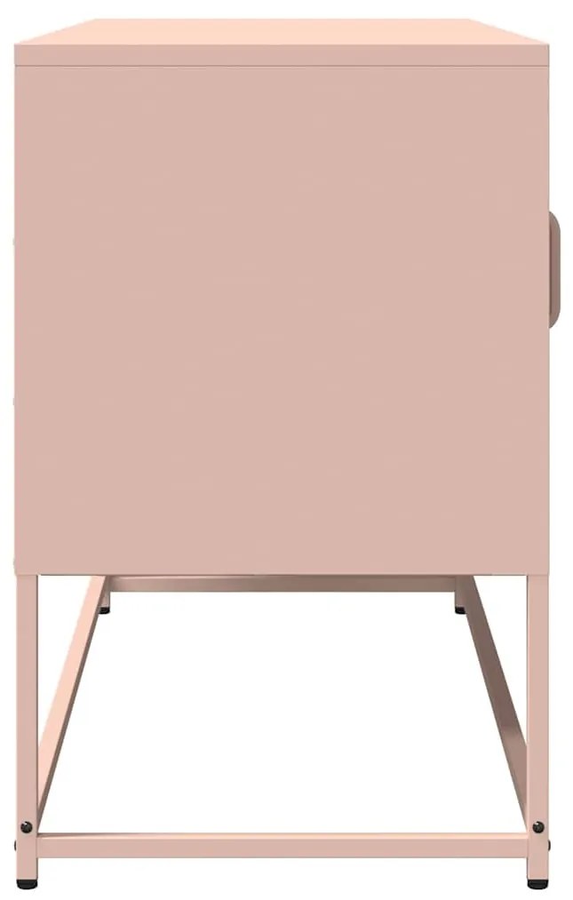 rózsaszín hidegen hengerelt acél TV-szekrény 100,5x39x60,5 cm
