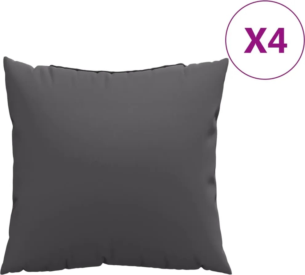 vidaXL 4 db antracitszürke szövet kanapépárna 50 x 50 cm