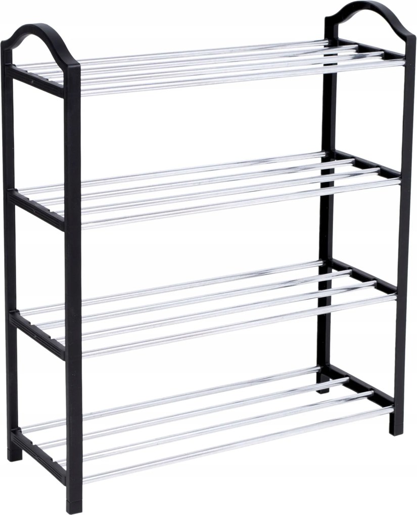 Cipősszekrény Smukee 61,5 x 62 x 19 cm fekete ezüst Cipőrendező