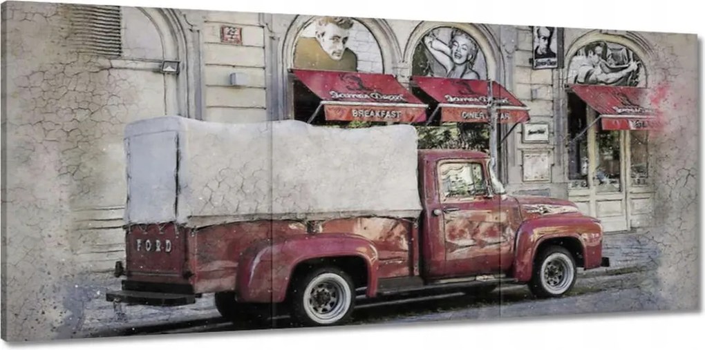 Vászonkép 150x70 Piros PickUp from Usa