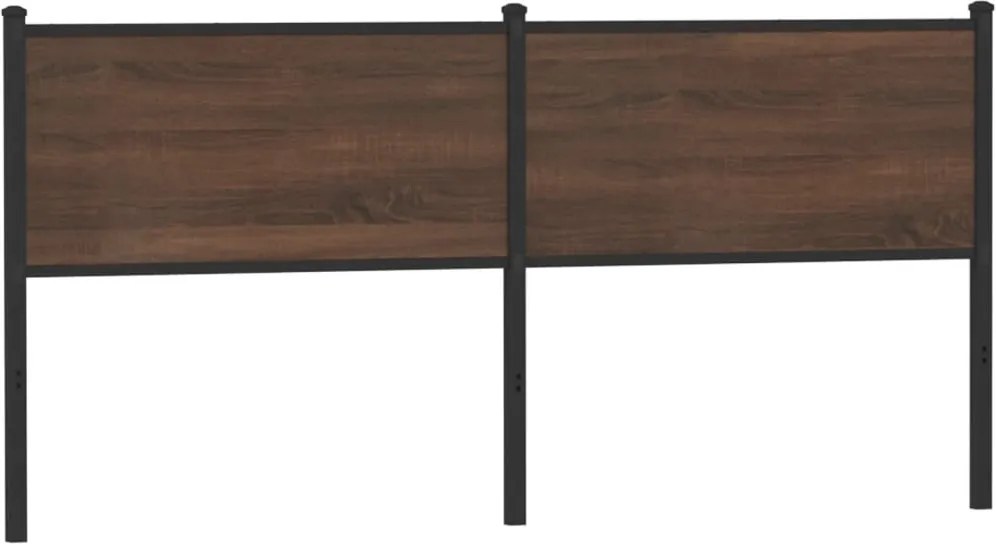 vidaXL barna tölgy színű szerelt fa és acél csere fejtámla 160 cm