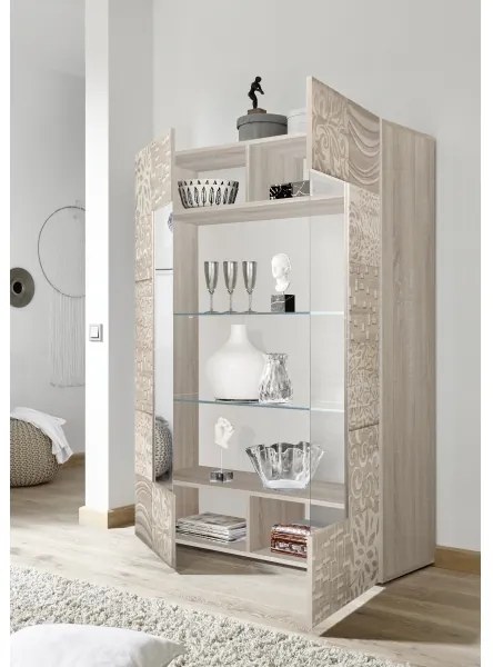 Vitrineszekrény ARIA sonoma tölgy