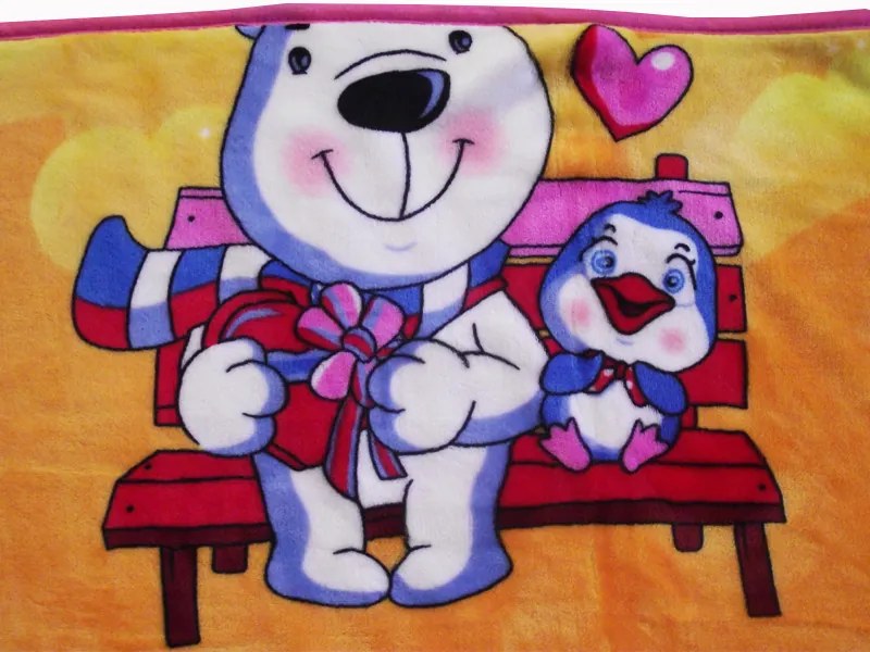 Bubu és Lulu Gyerek Pléd Ágytakaró Narancs 100 x 140 cm