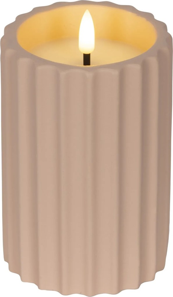 Kültéri Led gyertya rózsaszín, dekoratív 14cm