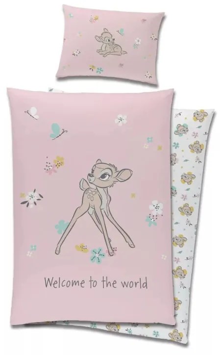 Disney Bambi Welcome gyerek, ovis ágyneműhuzat 100x135 cm, 40x60 cm