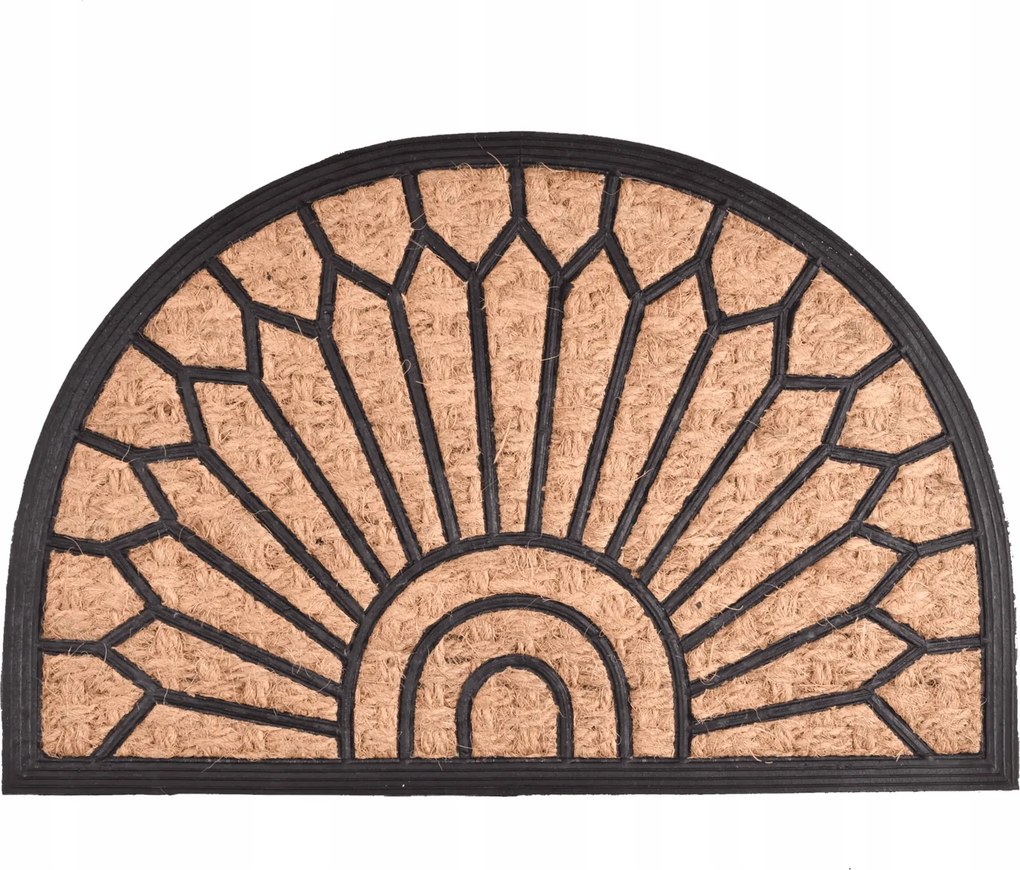 Lábtörlő ajtóhoz 60x40 cm gumi, kókusz Panama Félkör Alakú