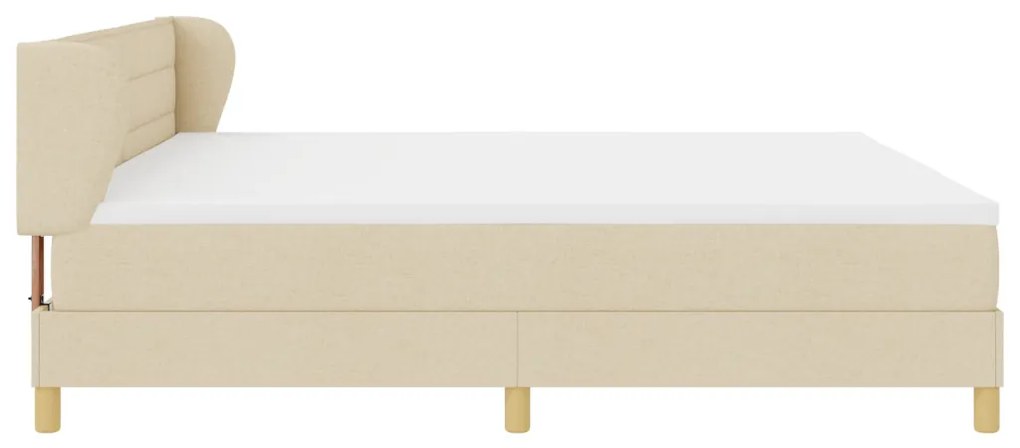 Boxspring Ágy Matrac Krem 200x200 cm Szövet