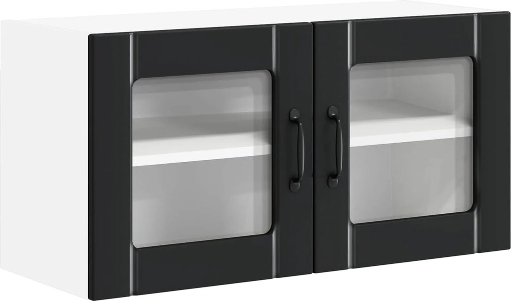 vidaXL Konyhaszekrény Fekete 80 x 31 x 40 cm Faanyag