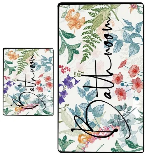 KÉSZLET 2x Fürdőszoba szőnyeg 60/100 cm színes