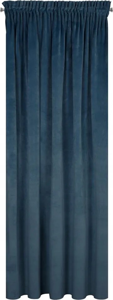 Sötétkék puha bársony függöny magas súly 140X270 béka