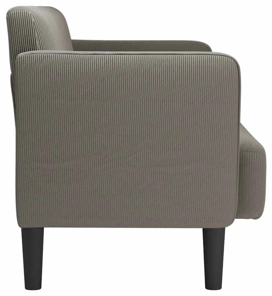 világosszürke kordbársony szövet loveseat kanapé 109 cm