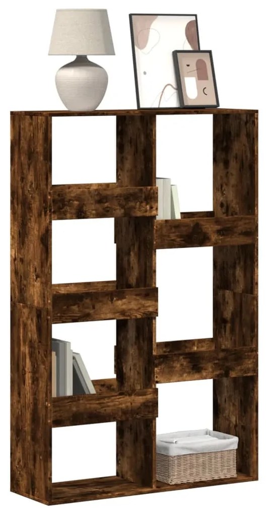 füstös tölgy színű szerelt fa könyvespolc 100 x 33 x 155,5 cm
