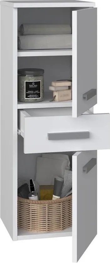 Nel V DDS fürdőszoba szekrény, fehér