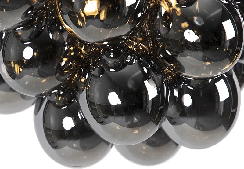 Okos függőlámpa fekete füstüveggel, 8 izzós, kerek, Zigbee G9-cel - Uvas