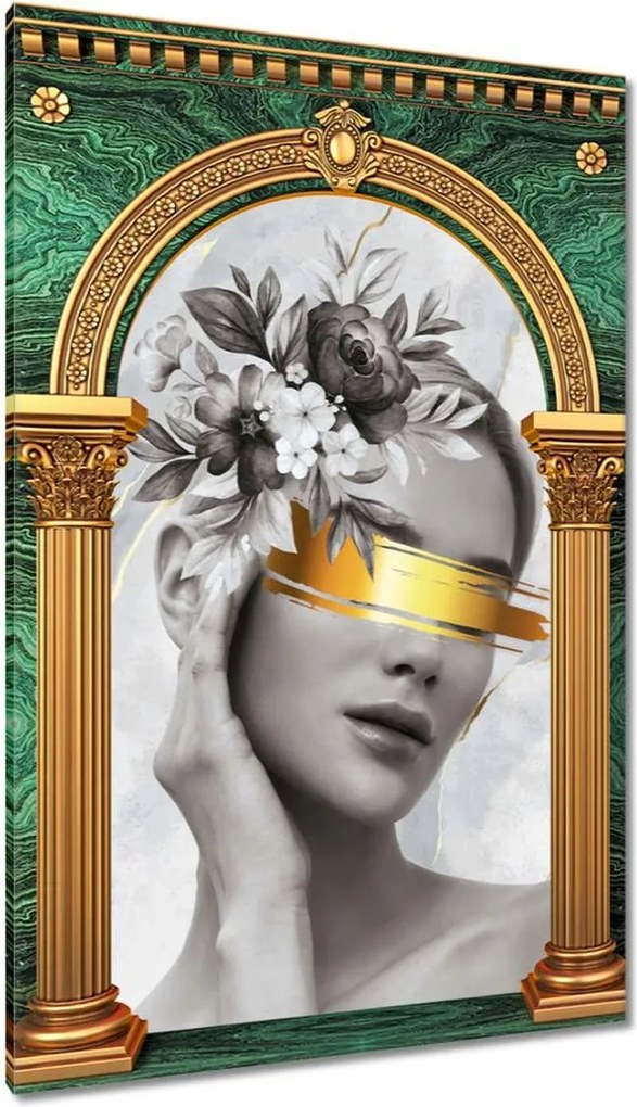 Vászonkép 60x90 Női portré arany karszalag