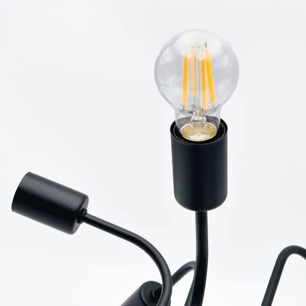 Felületre szerelhető csillár  TRINITY 10xE27/15W/230V fekete