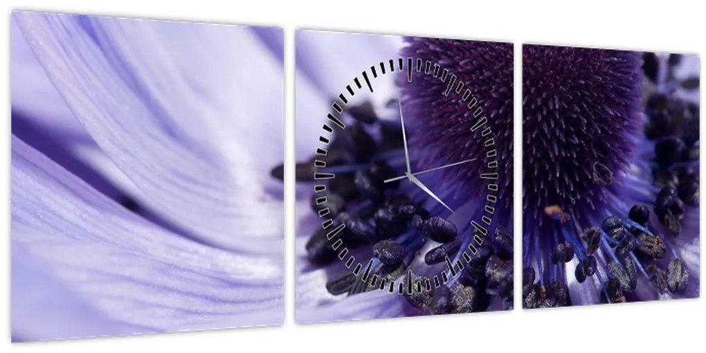 Kép - Ibolya virág (órával) (90x30 cm)