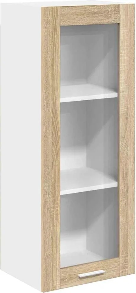 vidaXL Függő szekrény tárolóval Sonoma tölgy 40 x 31 x 100 cm Faanyag
