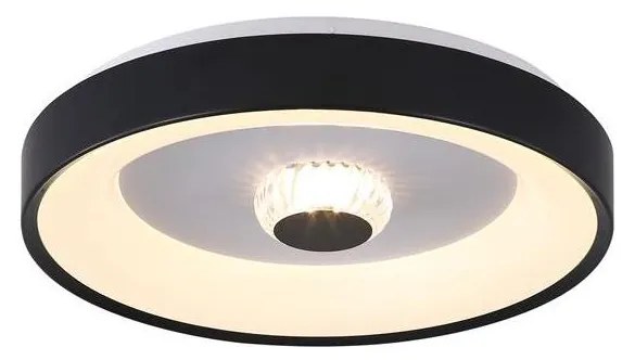Searchlight 89735-38BK - dimmelhető LED mennyezeti lámpa POLKA 24W/230V + 6W átm. 38,5 cm fekete
