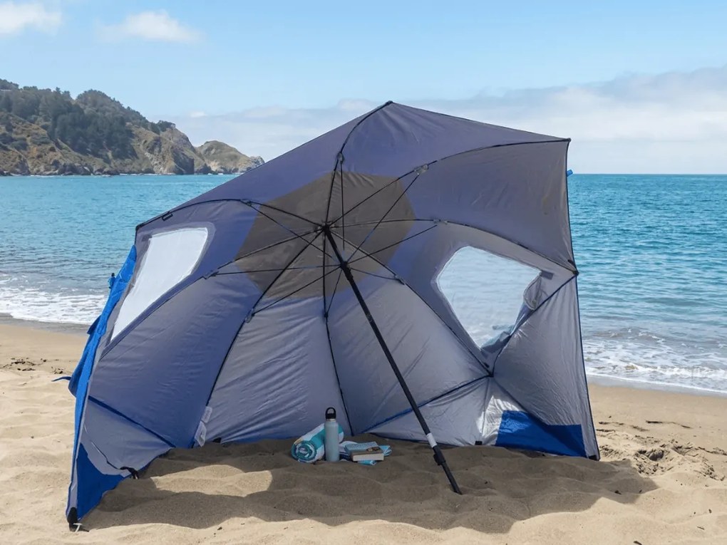 Strandnapernyő UV-szűrővel SOLARO 210x200 cm, kék