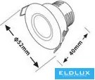 UNIVERSO Mini spot lámpatest 3w 3000k 270lm 30° IP20 Fehér D52x40mm Kivágás:D45mm