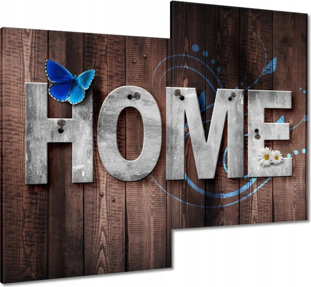 Vászonkép 80x70 Felirat Home