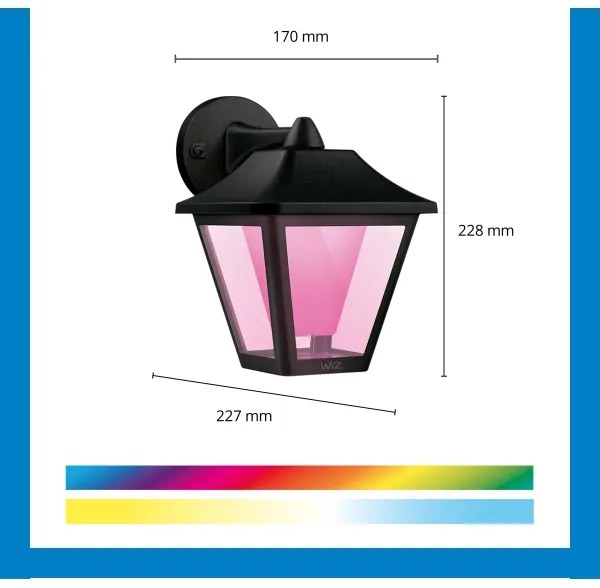 WiZ - LED RGBW Dimmelhető kültéri fali lámpa LED/9,5W/230V IP44 Wi-Fi