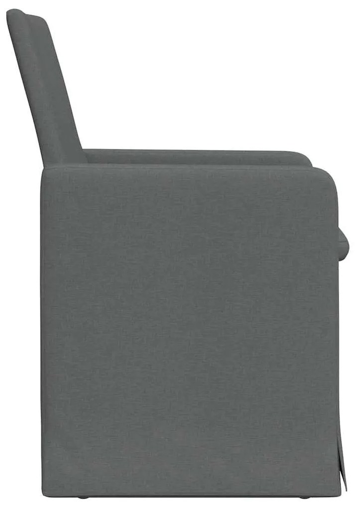 Étkező Székek 2 pcs Sötétszürke 57 x 67 x 95 cm szövet