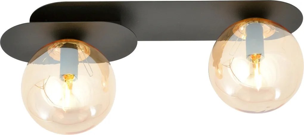 EMIBIG 1120-2 PLAZA Vintage Mennyezeti Lámpák Fekete, Mézédes E14 IP20