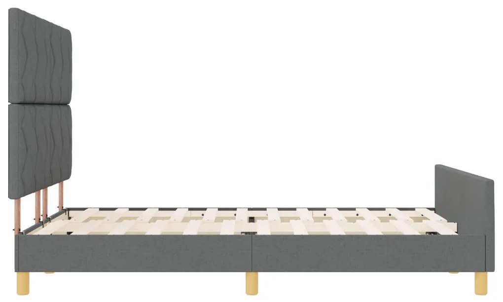 Sötétszürke Ágykeret 160x200 cm Szövet