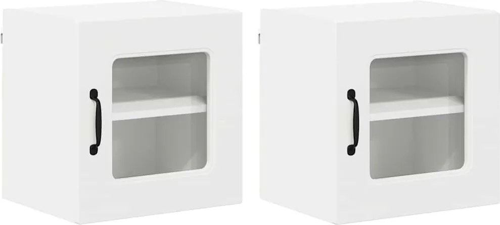 vidaXL Konyhaszekrény Kalmar 2 pcs Fehér 40 x 31 x 40 cm Faanyag