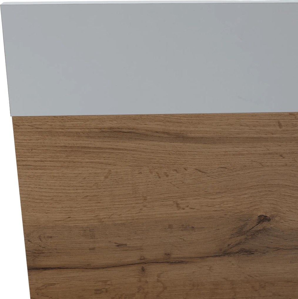 Dupla ágy, 160x200, tölgy wotan/fehér, GABRIELA