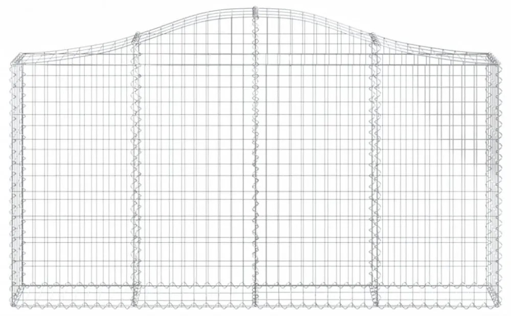 15 db íves horganyzott vas gabion kosár 200x30x100/120 cm