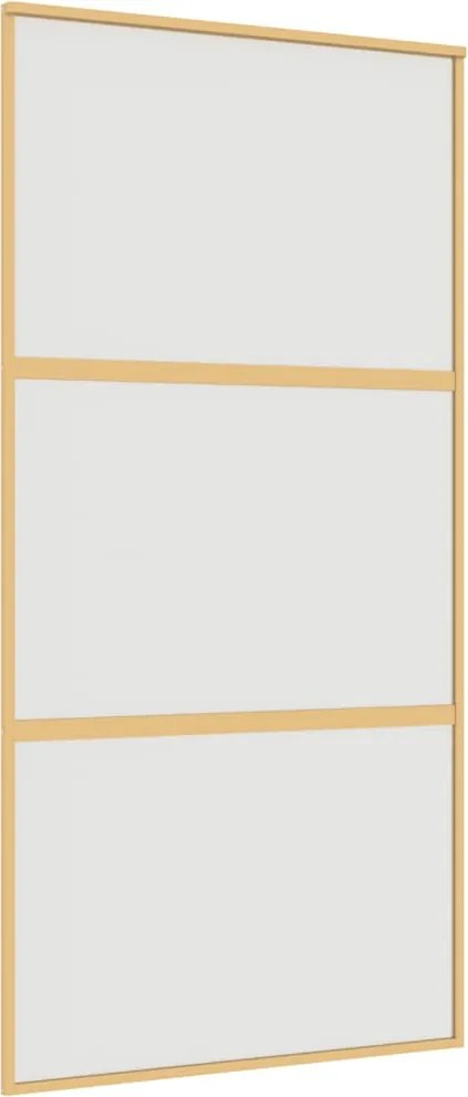 vidaXL aranyszínű ESG tejüveg és alumínium tolóajtó 102,5 x 205 cm