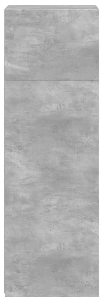 betonszürke szerelt fa magasszekrény 40 x 41 x 124 cm