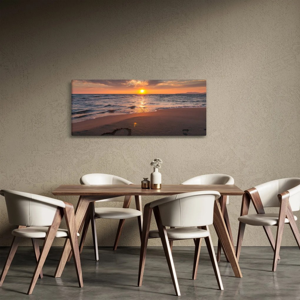 Egy szív képe a homokban (120x50 cm)