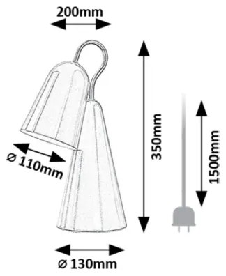 Rabalux 74225 - LED Asztali lámpa RABAL 1xE14/4W/230V fekete