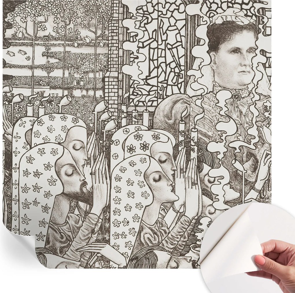 Dekoratív öntapadós fotótapéta Hálószobába Virágos portrék 250x250