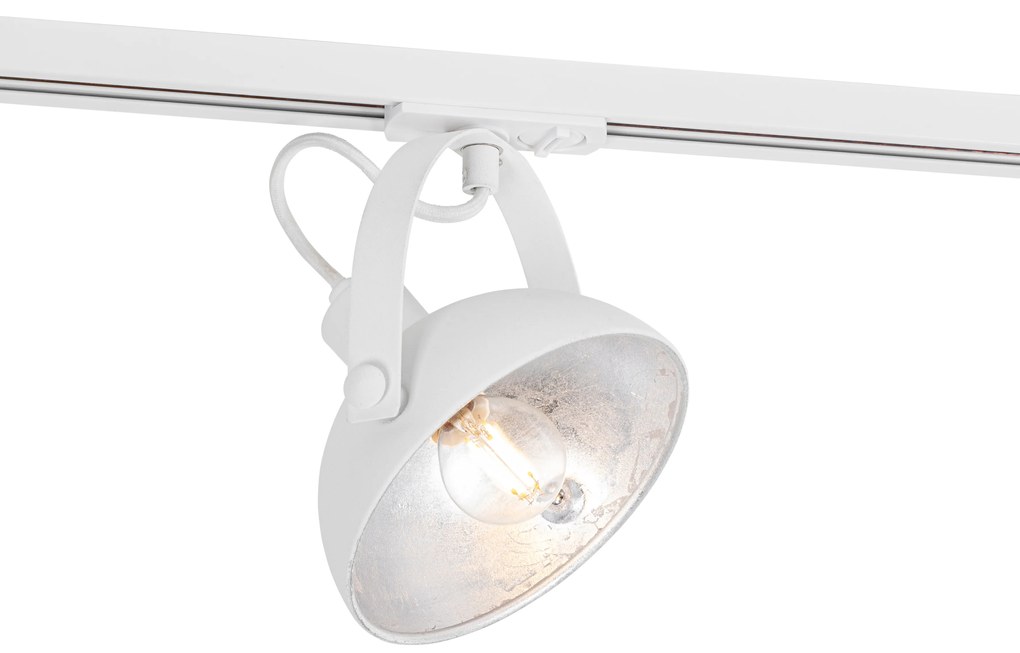 Ipari sínspotlampa fehér, ezüst belsővel - Iconic Magnax