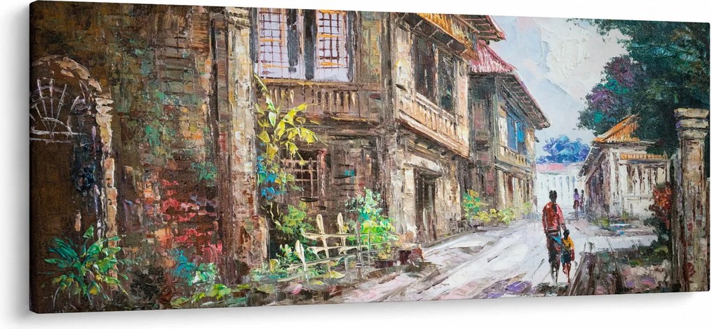 Fülöp-szigeteki falu képe, Ázsia (120x50 cm)