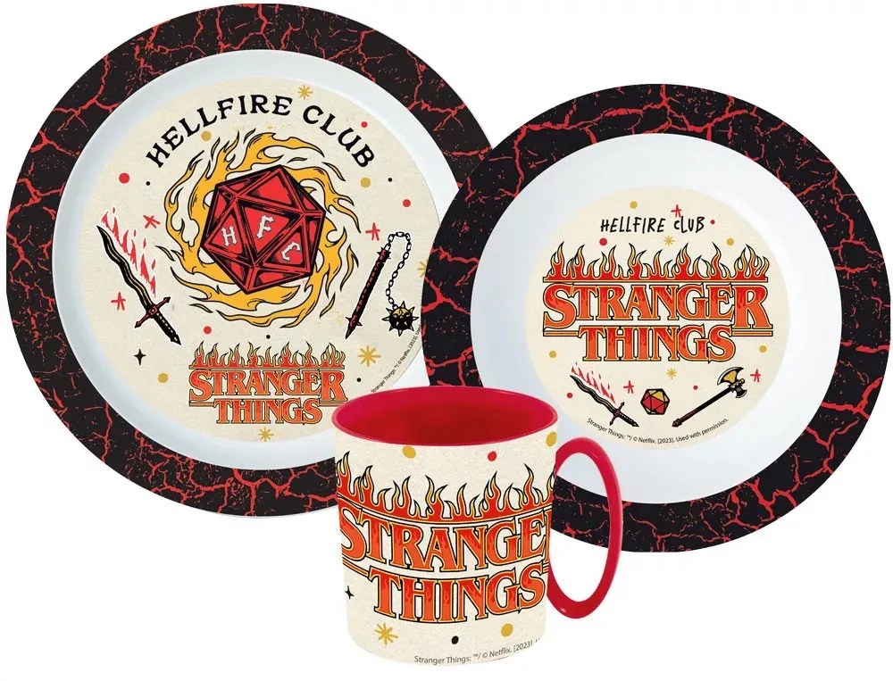 Stranger Things micro étkészlet szett bögrével