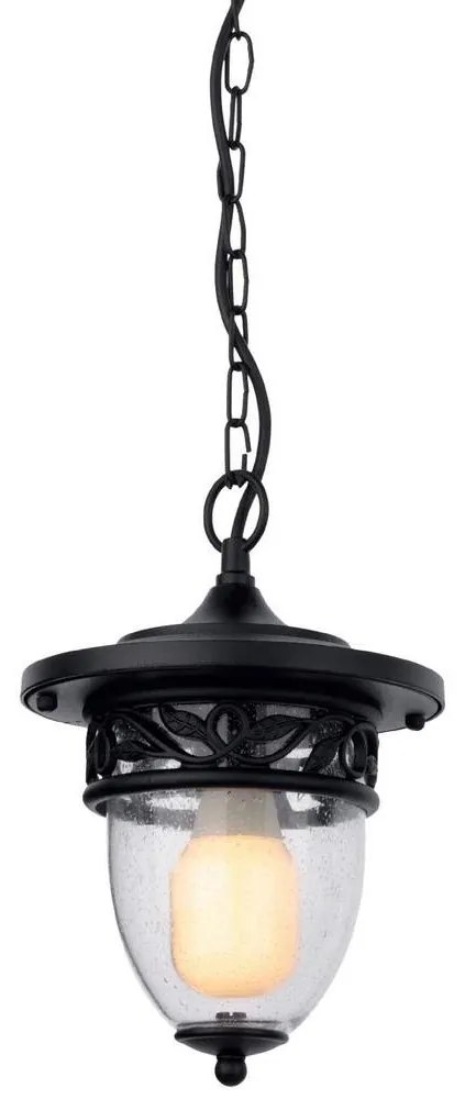 Redo 9399 - Kültéri csillár láncon BASEL 1xE27/42W/230V IP44 fekete