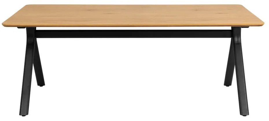 Étkezőasztal tölgyfa dekoros asztallappal 100x200 cm Bristol – Actona